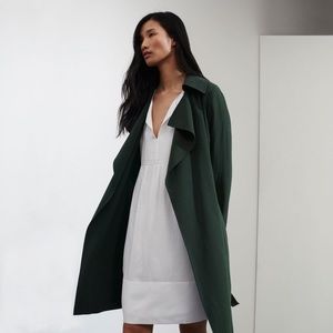 NWT Club Monaco Elila Trench Dark Eucalyptus Size Small (Olive Green)